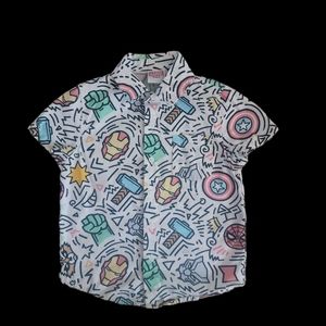 Marvel Avengers Button Down 4t